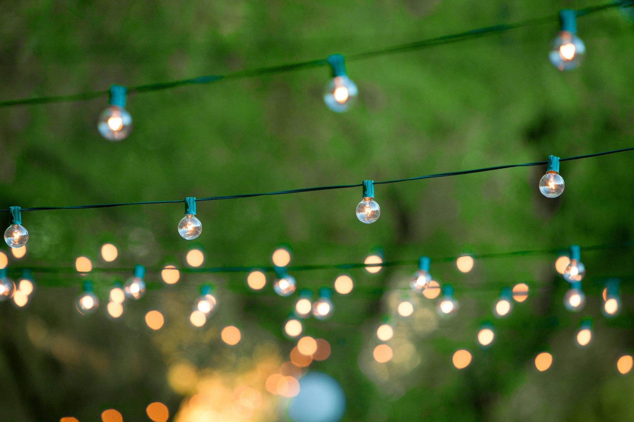 string of lights to represent an outdoor gathering